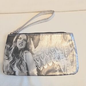 Victoria's Secret Silver Wristlet Clutch with Metallic Finish